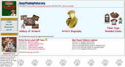 Desktop Screenshot of dogsplayingpoker.org